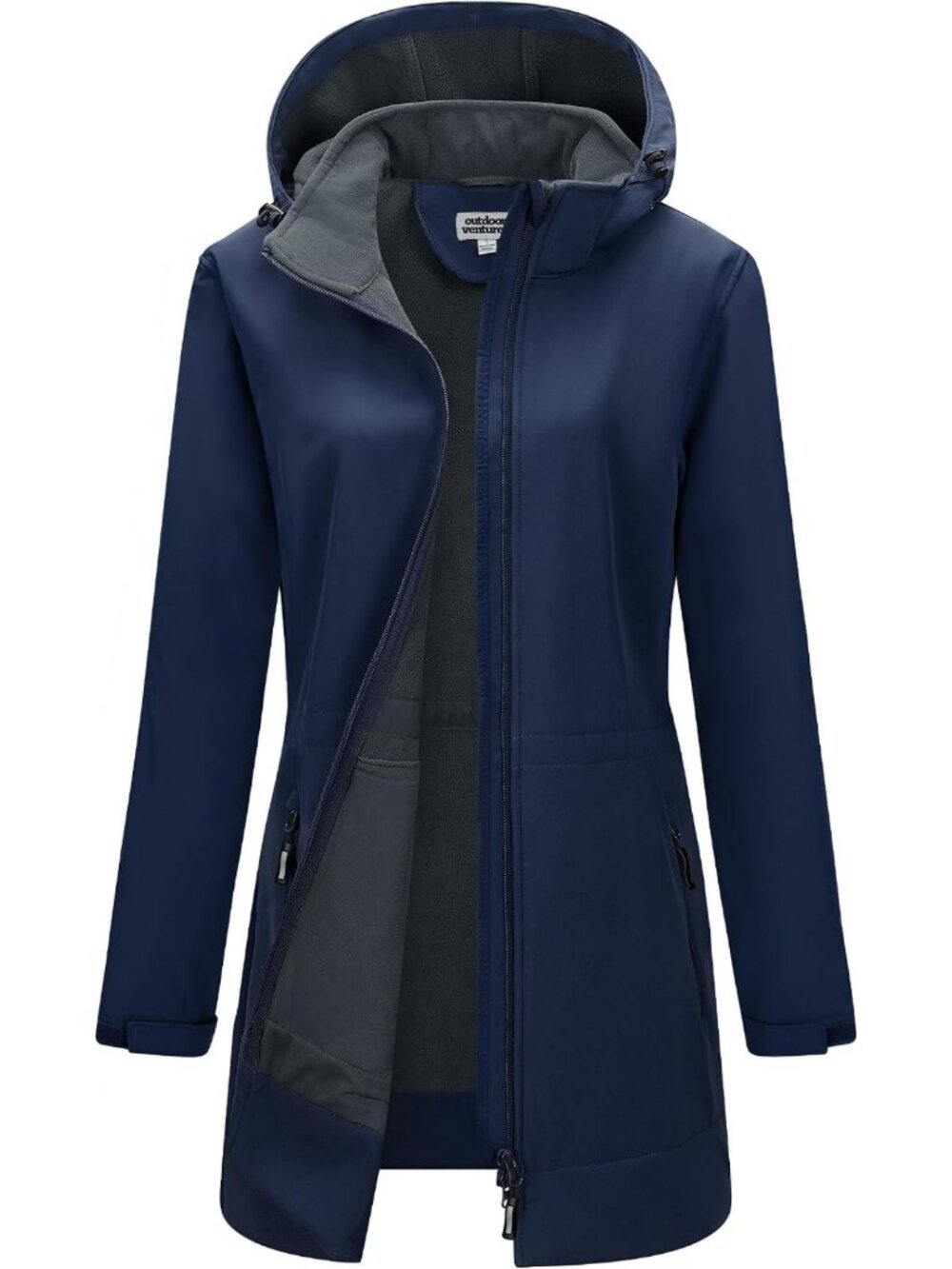 Waterproof Women's Softshell Jacket | Fleece Lined Raincoat for Outdoor